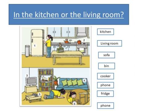 In the kithen or the living room?