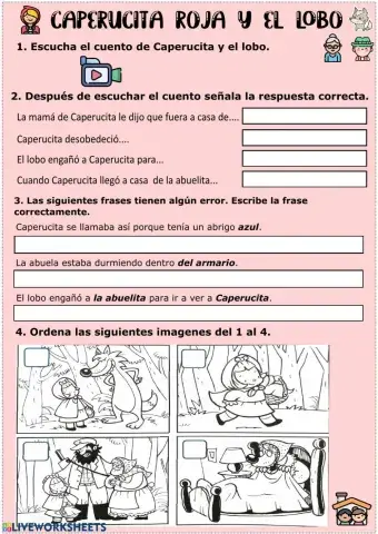 Comprensión Caperucita