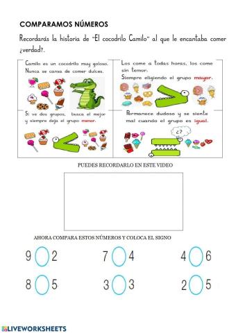 Mayor, menor e igual