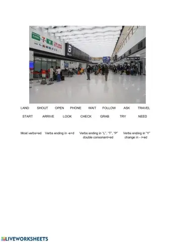 Regular verbs in the past