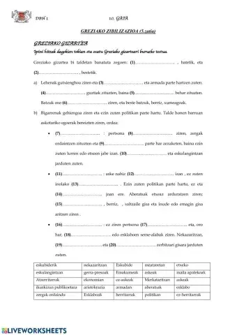 (DBH 1) Greziako zibilizazioa (5)