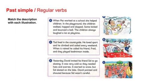 Past simple - reading comprehension