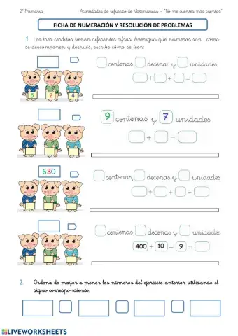 Operaciones y cálculo mental y escrito