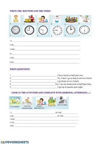 T3.TIMES AND DAILY ROUTINES