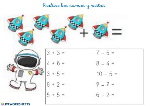 Sumas y restas espacilaes