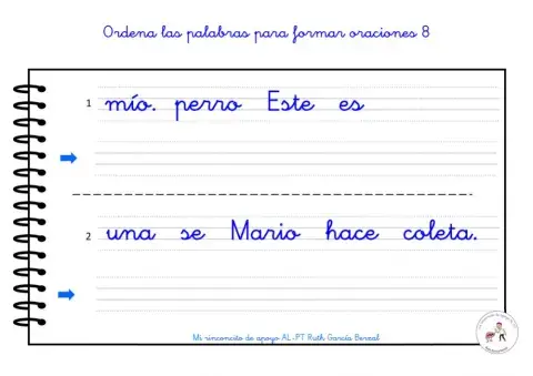 Ordena palabras 8 (1º tramo)