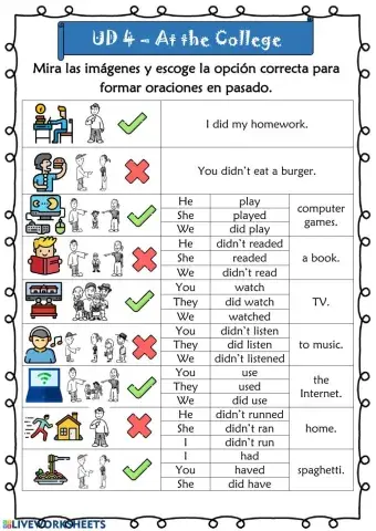 At the College - 5º UD 4 - Ficha 14