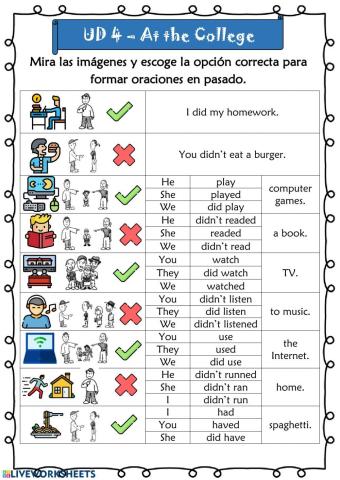 At the College - 5º UD 4 - Ficha 14