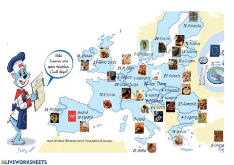 Comidas típicas da Unión Europea