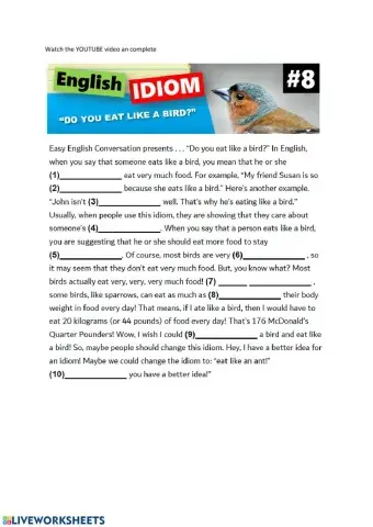 Do you eat like a bird?