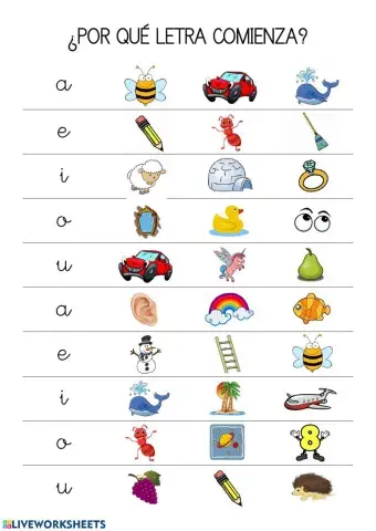 Conciencia fonológica vocales