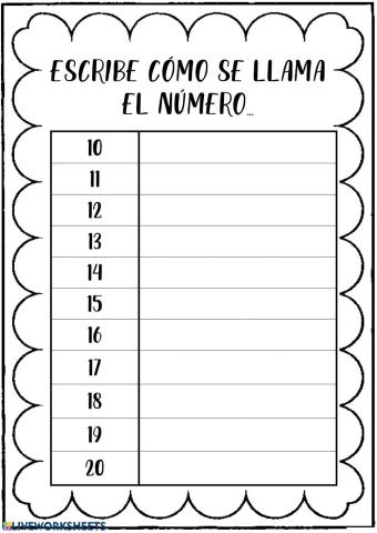 Escritura de números