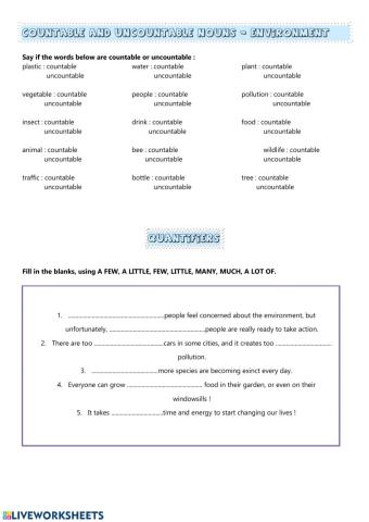 Quantifiers and the environment