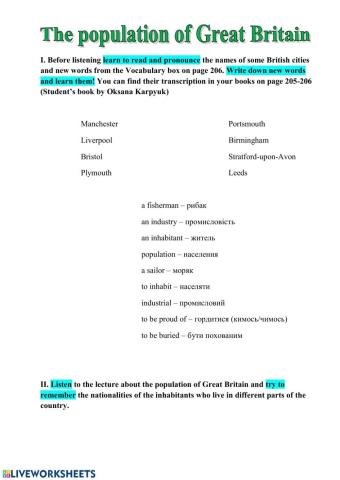 Listening. The population of Great Britain