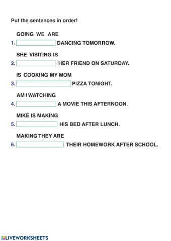 Present continuous for future arrangements