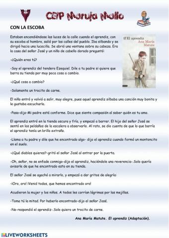 Lectura comprensiva 6º