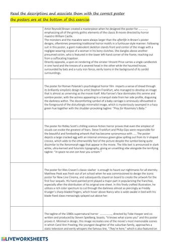 Horror films posters