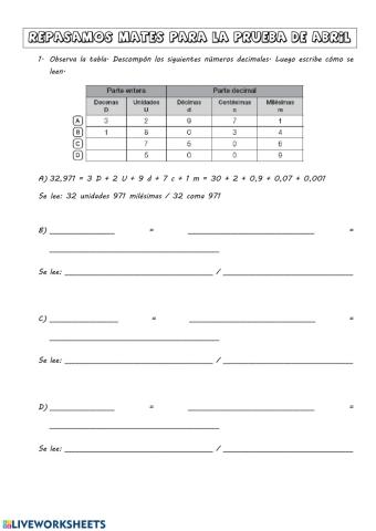 Repaso de matemáticas abril