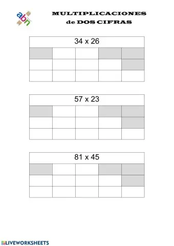 Multiplicaciones por dos cifras