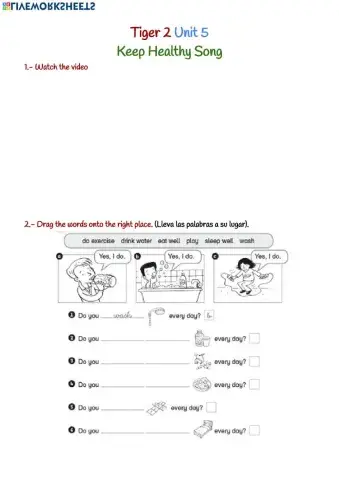 Tiger 2 Unit 5 Keep Healthy Song