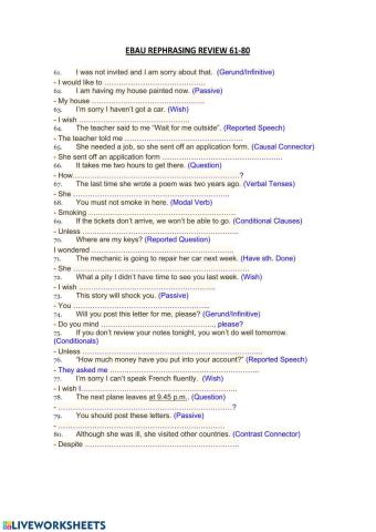 EBAU rephrasing review 61-80