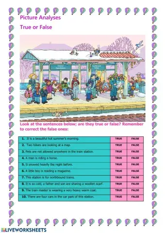 At the train station