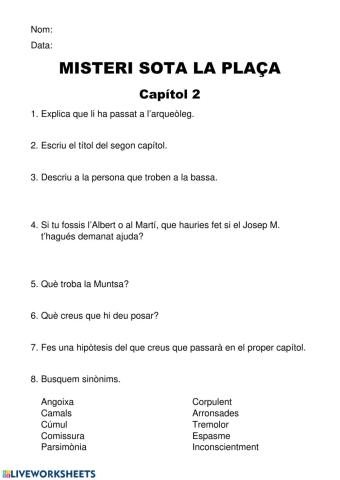 Misteri sota la plaça Capítol 2