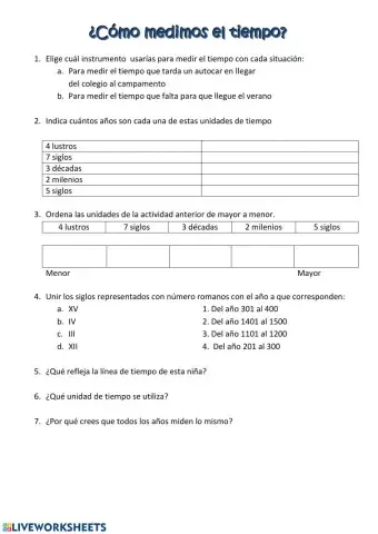 ¿Cómo medimos el tiempo?