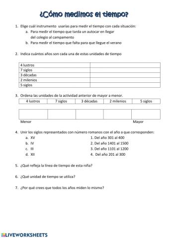 ¿Cómo medimos el tiempo?