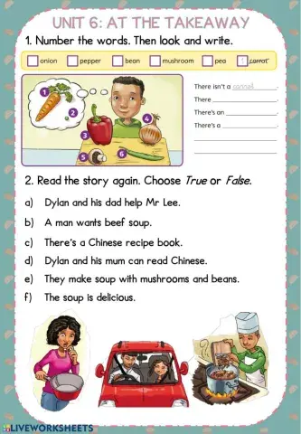 Unit 6 - At the takeaway STORY