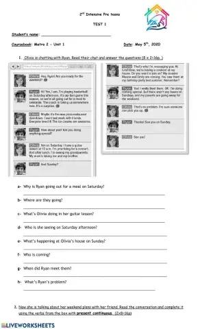 1º test 2nd Intensive