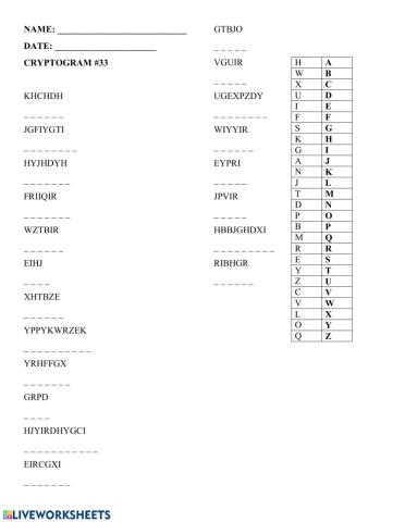 Cryptogram -33