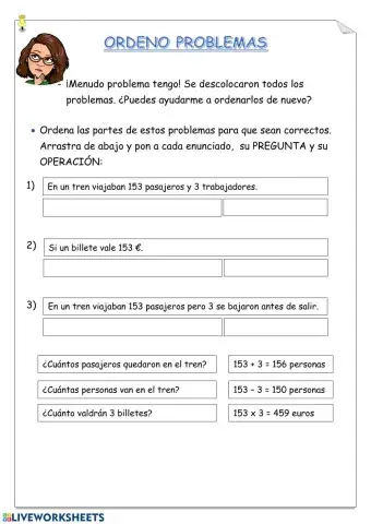 Ordena estos problemas