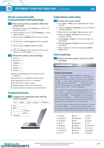 TEENS 4 Unit 5 Vocabulary