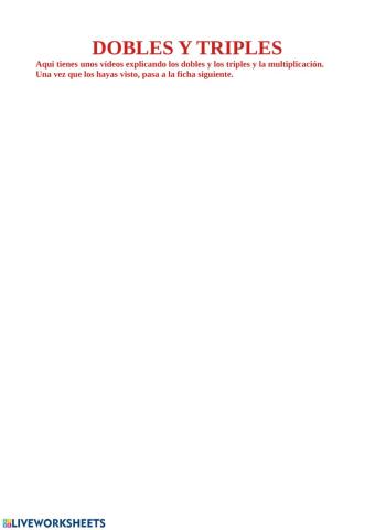 El doble y el triple