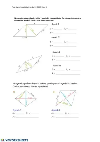 Pole równoległoboku