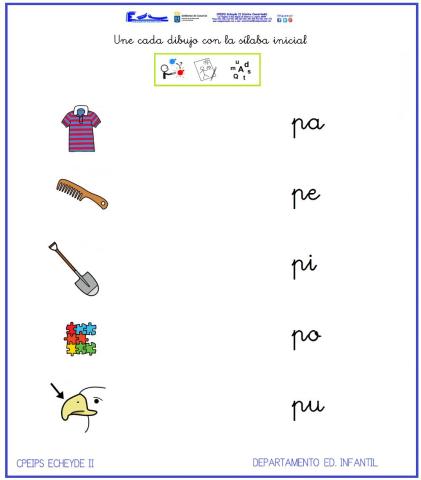 Unir dibujo-sílaba 2