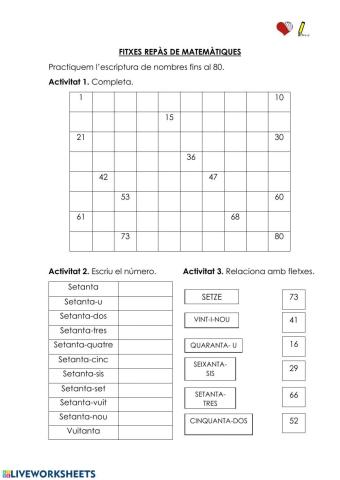 Fitxa repàs matemàtiques