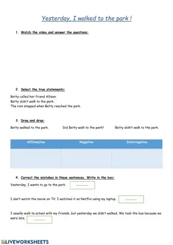 Regular Past Simple Presentation