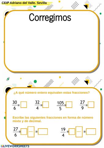 Fracciones-divisiones. explicación2