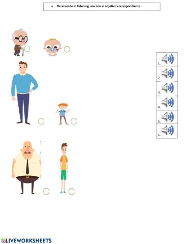 Activity about adjectives