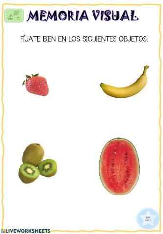 Memoria visual FRUTAS