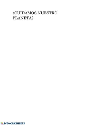 El cuidado del medio ambiente