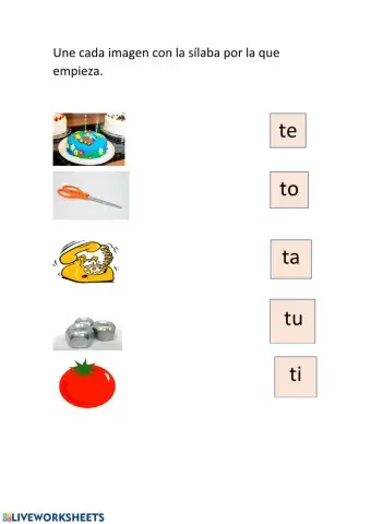 Sílabas ta, te, ti, to, tu
