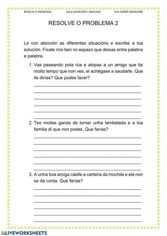 Resolve o problema 2