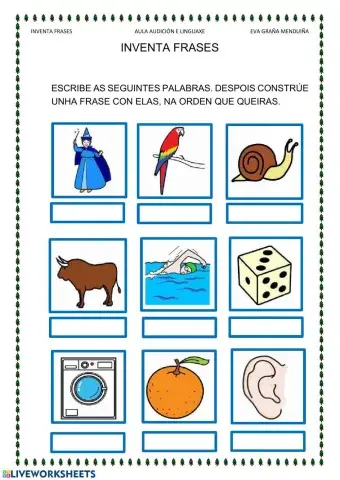 Inventa frases con palabras D-R