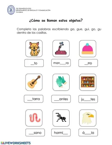 Completemos las palabras