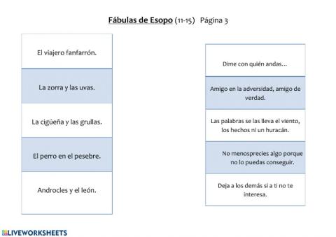 Fábulas de Esopo (11-20)