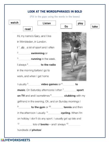 Free time activities