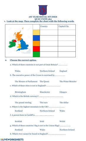 Csb - 1st - social studies - units 1- 2 quiz